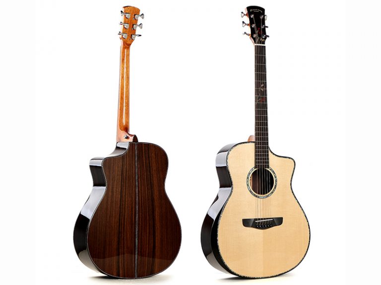 Oriental Cherry Solid Top Guitar Supplier Deviser Guitar